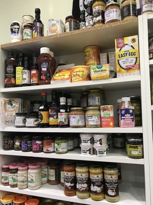 Egg replacers and sauces  at Simply V in Cardiff