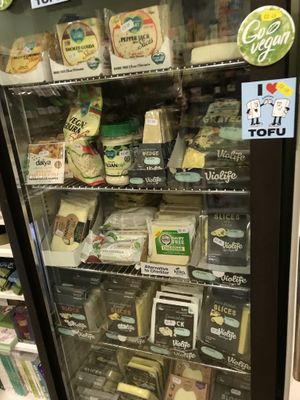 Vegan cheeses  at Simply V in Cardiff