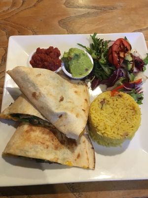 Vegan quesadilla  at The Gregson in Lancaster