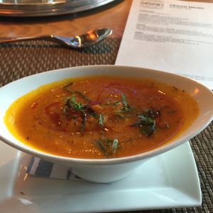 carrot soup at Moxie Kitchen and Cocktails in Jacksonville