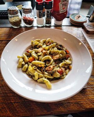Garden Vegan Pesto Pasta at Dogfish Head Brewing in Rehoboth Beach