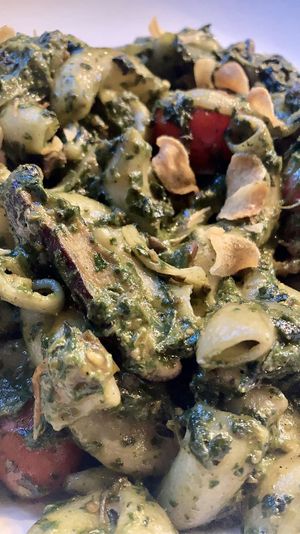 Vegan pesto. Very tasty  at Dogfish Head Brewing in Rehoboth Beach