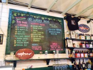 Beer listings  at Dogfish Head Brewing in Rehoboth Beach
