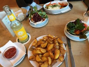 potatoes and salad at Nepomuk in Reutlingen