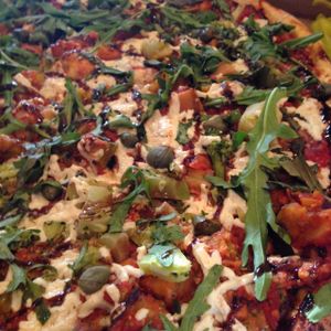 Alexandra vegan pizza at Vannucchi Brothers in Hollywood