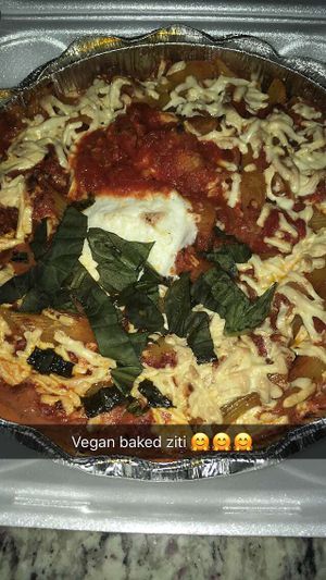 Vegan baked ziti at Vannucchi Brothers in Hollywood