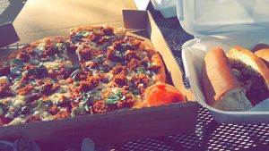 Pizza Atlas cherse at Vannucchi Brothers in Hollywood