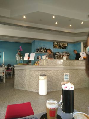 Inside the caffe at Bar Pasticceria Rovida in Milan