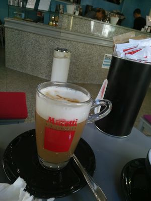 Soy latte at Bar Pasticceria Rovida in Milan