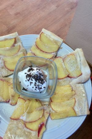 sweet flammkuchen (not on the menu but really good) at Kaiserhuettn in Bonn