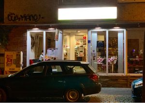 outside at night at Kaiserhuettn in Bonn