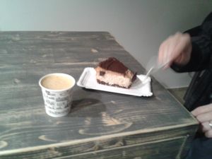 Cheesecake at Veg Teg in Prague