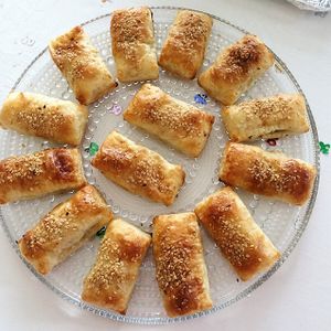 Minced soya and mushroom pastries at Cafe 98 in Helsinki