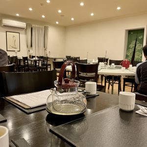 Shot of the interior on a quiet night  at Joy Veg Fruit Dining in Sydney