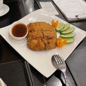 Duck with tarp  at Joy Veg Fruit Dining in Sydney