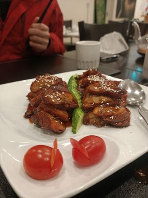 BBQ pork at Joy Veg Fruit Dining in Sydney