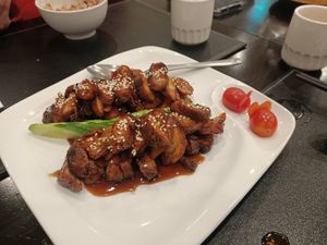 BBQ pork at Joy Veg Fruit Dining in Sydney