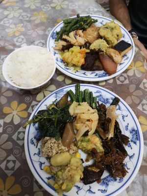 Around 100$ for one plate with rice at Rén Hé SùShí 人和素食 in Hengchun