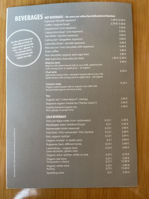 Hot drinks  at Sol in Konstanz