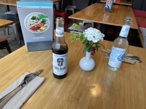 Bar table and cold drinks (inside)  at Sol in Konstanz