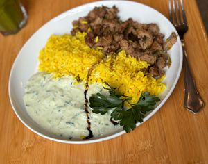 Gyros mit Reis  at Sol in Konstanz