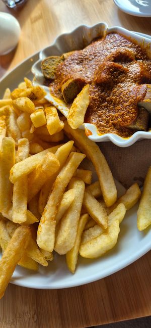 Currywurst with Fries at Sol in Konstanz