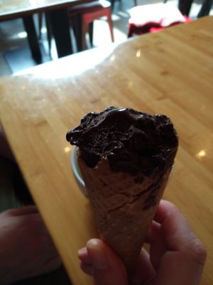 Chocolate ice cream (half of a serving)
 at Sol in Konstanz