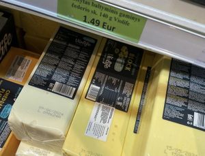 Massive blocks of violife cheese (photo taken Oct 23, I went back😍)   at Veggo in Vilnius