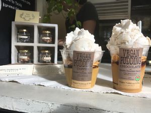 coffee pudding and chocolate pudding 10/10 at Sai Plant Deli by Vegan Pudding & Co. in Vancouver