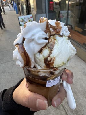 I don’t know what kind of ice cream this was but it was delicious   at Sai Plant Deli by Vegan Pudding & Co. in Vancouver