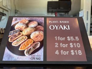 Oyaki menu  at Sai Plant Deli by Vegan Pudding & Co. in Vancouver
