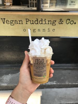 Pudding Sundae with salted caramel ice cream 10/10 at Sai Plant Deli by Vegan Pudding & Co. in Vancouver