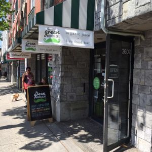 Store front at The Green Moustache in Vancouver