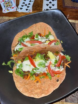 Tofu taco  at Cafe del mundo in Luang Prabang