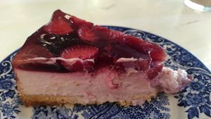 Cheesecake at Sali and Pistacchi in Domodossola