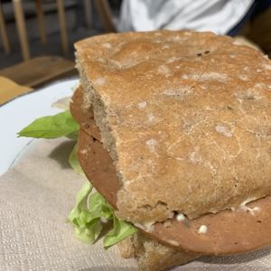 Focaccia sandwich at Sali and Pistacchi in Domodossola