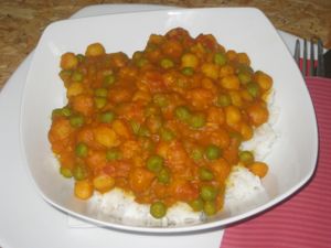 Daily vegan special:  pumpkin pea curry at Fresh Freaks in Brno