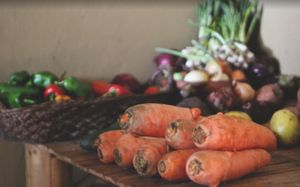Organic fresh vegetables for the dinner. at Apoyo Lodge in Laguna De Apoyo