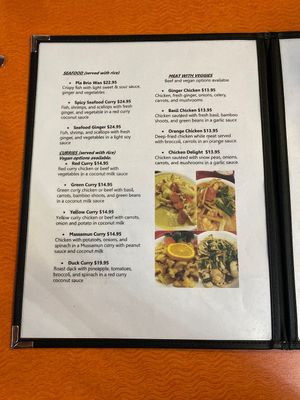 Menu 2 at Dara Thai Express in Page