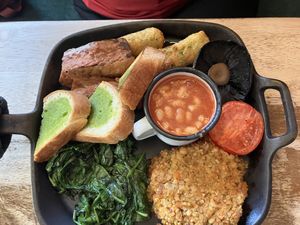 Vegan breakfast   at Roseleaf in Edinburgh