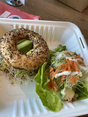 The Santi
Peanut Butter, tofu egg salad, avocado, sprouts, and Sriracha at Southern Roots Filling Station in Jacksonville