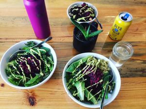 Family lunch at Southern Roots Filling Station in Jacksonville