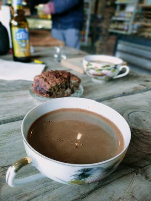 Greek fair trade coffee at Andriakon in Andros