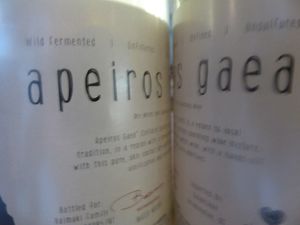 best hellenic natural wines at Andriakon in Andros