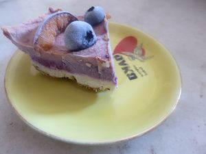 ALMOND.   LOCAL WILD PLUM.  BLUEBERRY.  THYME HONEY.  GUILT FREE at Andriakon in Andros