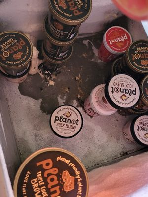 Vegan ice cream based on Greek oat milk at Andriakon in Andros