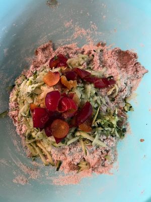 plum wild cherry zucchini banana bread; gluten sugar lactose free; more than organic; made from scratch at Andriakon in Andros