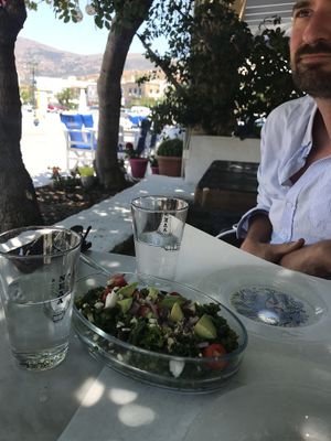 Kale salad at Andriakon in Andros