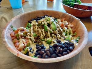 Huge bowls at Gangster Vegan in Norristown