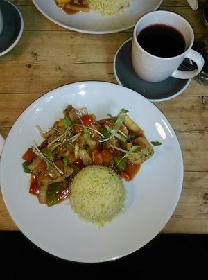 Sweet 'n' sour chick-ken at Offbeet in Wickham